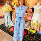 UNCLE FRANK FISH EMBROIDERED JUMPSUIT