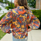 CURRENT AIR PAISLEY PLEATED SLEEVE BLOUSE