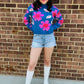 FLOWER KNIT CROPPED SWEATER