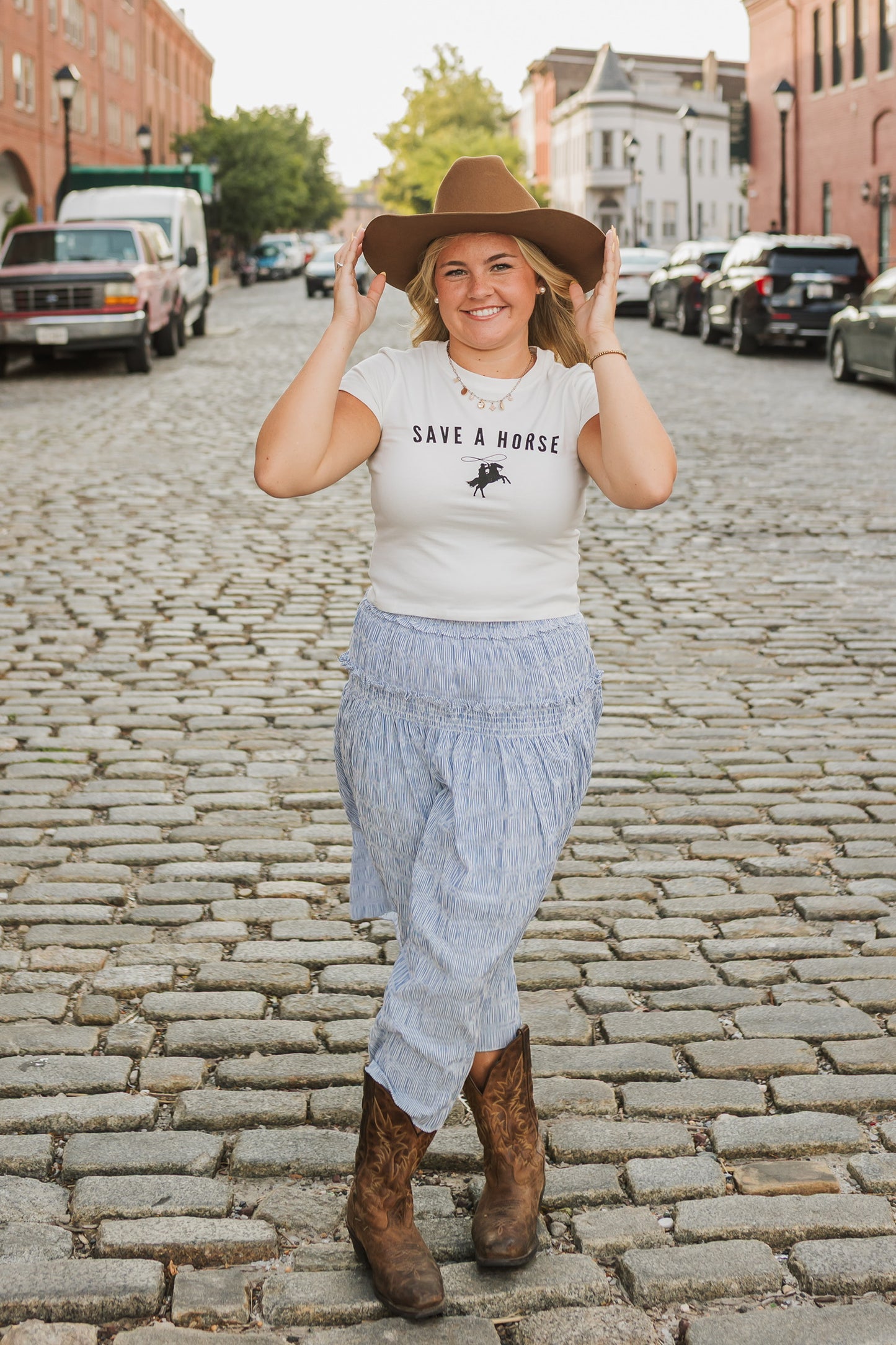 STRIPED SMOCKED SKIRT