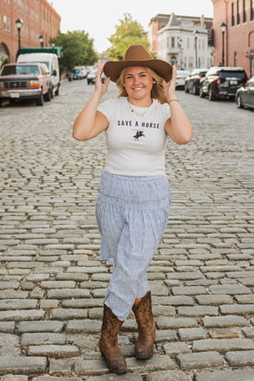 SAVE A HORSE CROP TEE