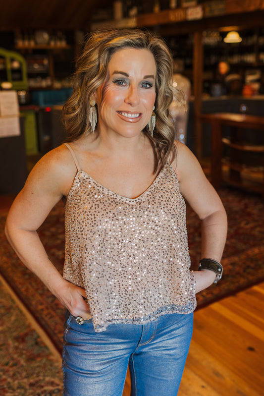 SEQUIN CAMI TOP