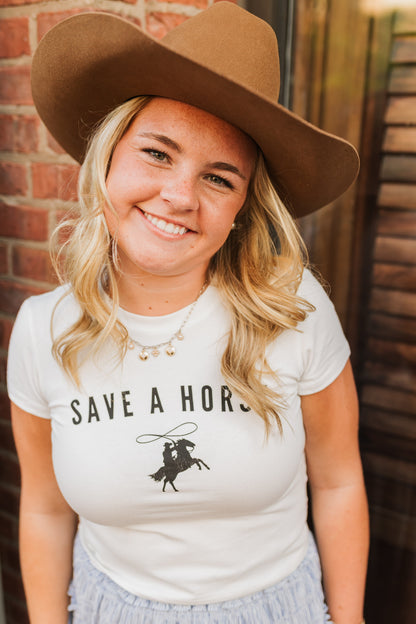 SAVE A HORSE CROP TEE