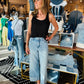 HIDDEN NORI WIDE CUFFED LEG JEANS