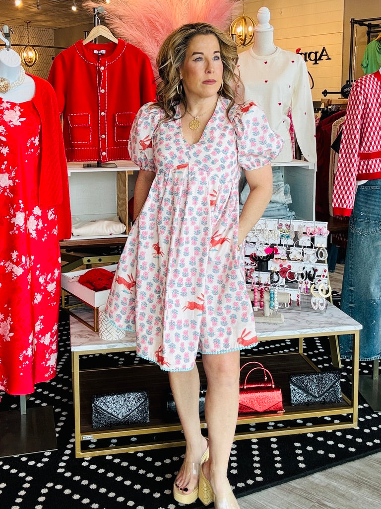 UNCLE FRANK RUNNING RABBIT DRESS