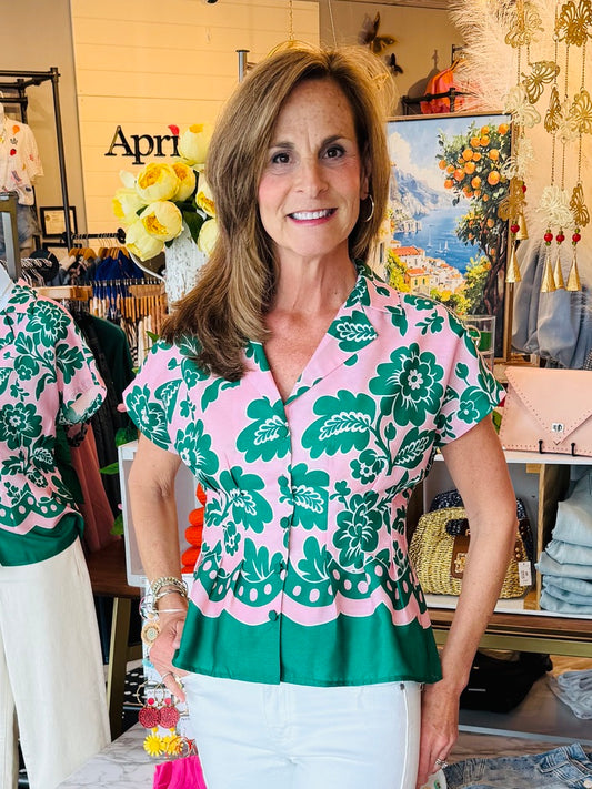 JOY JOY WAIST PLEATED BLOUSE