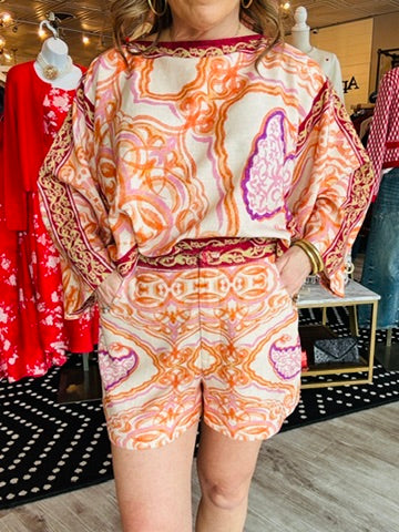 AYLAYA SADIE PRINTED HR SHORTS