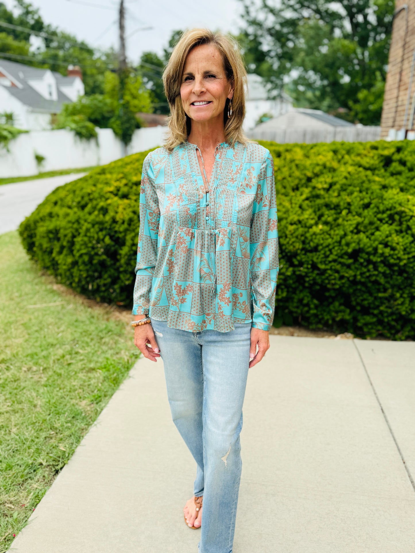 CURRENT AIR TROPICAL OASIS BLOUSE