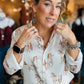 SKIES ARE BLUE HORSE PRINT BUTTON DOWN SHIRT