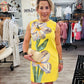 SUMMER ROUND NECK 3D FLORAL MINI DRESS