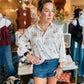 SKIES ARE BLUE HORSE PRINT BUTTON DOWN SHIRT