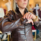 FAUX LEATHER BUTTON DOWN