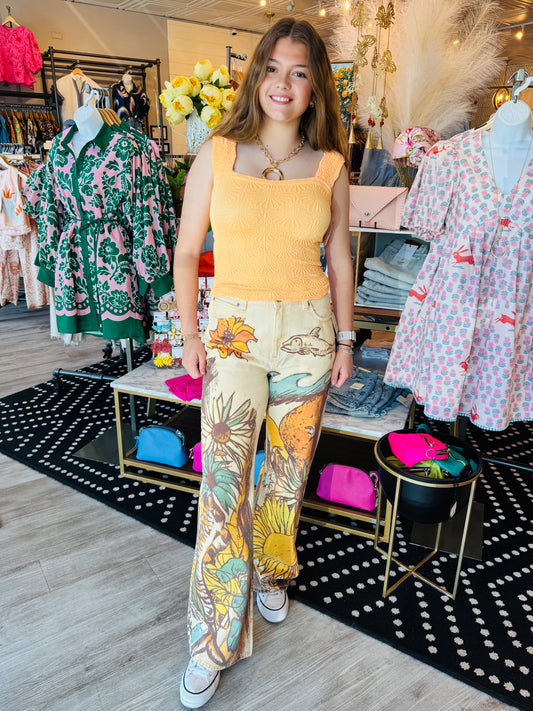 FREE PEOPLE BEACH SCENE JEAN