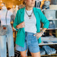SHIRRED SLEEVE BLAZER