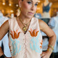 CIEBON EMBROIDERED VEST TOP