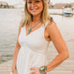 SCALLOPED HEM EYELET DRESS