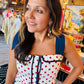 POLKADOT DRESS WITH TIE STRAPS