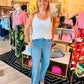 MID RISE TUXEDO JEANS