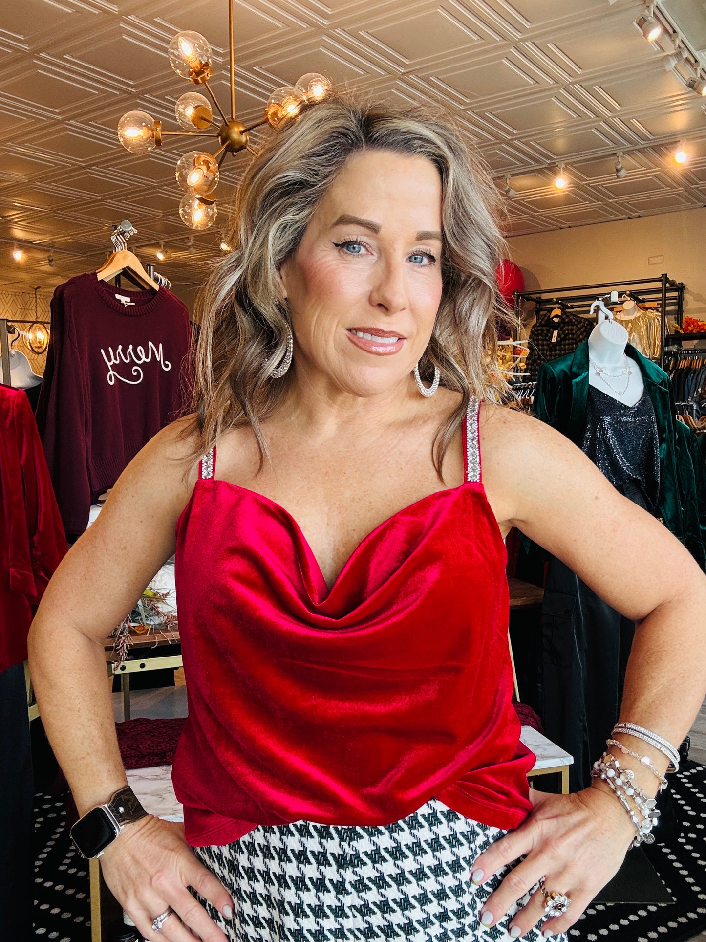 SKIES ARE BLUE EMBELISHED DETAIL CAMI