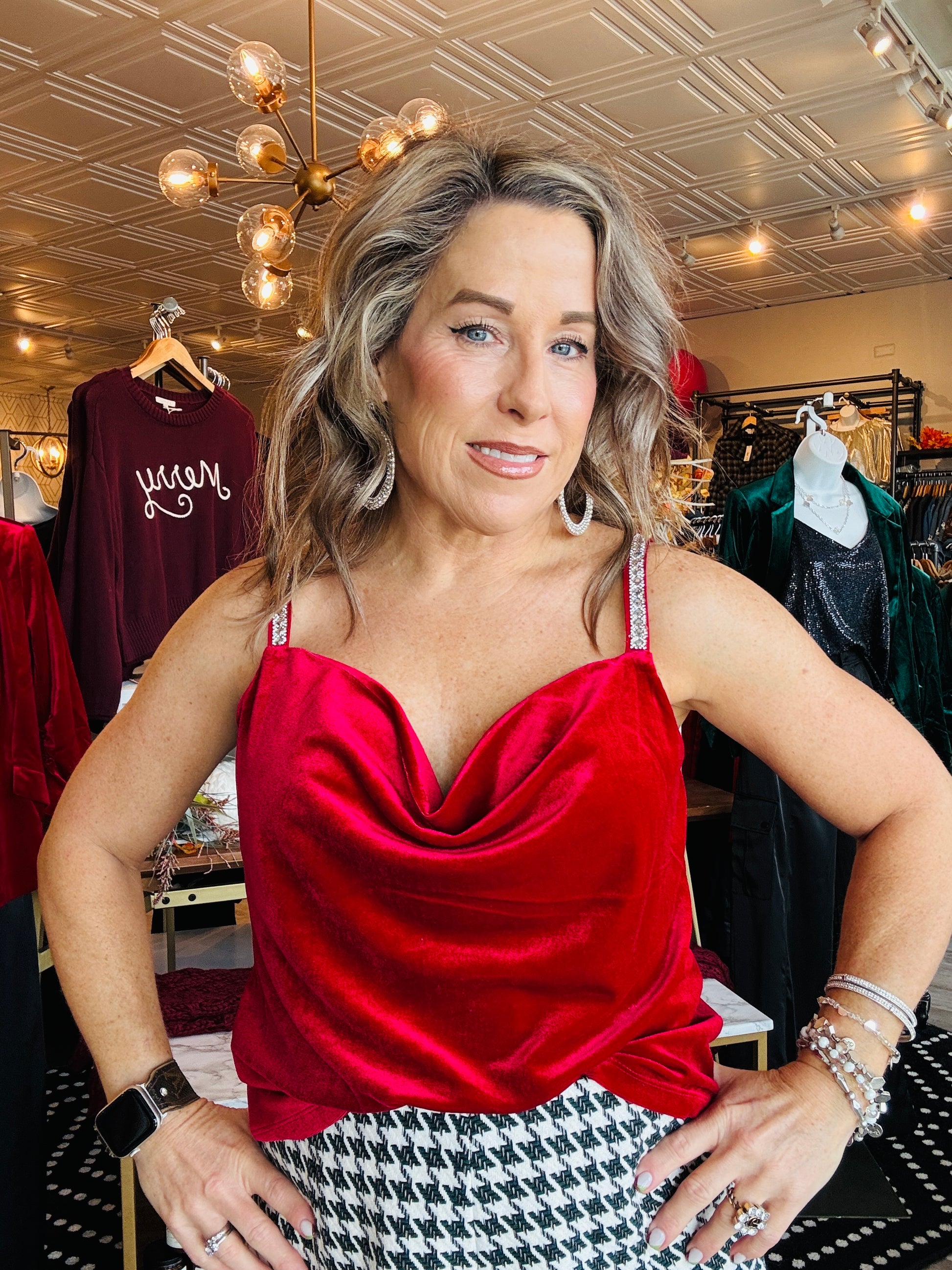 SKIES ARE BLUE EMBELISHED DETAIL CAMI