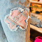 FLORAL DESIGN BARREL JEANS