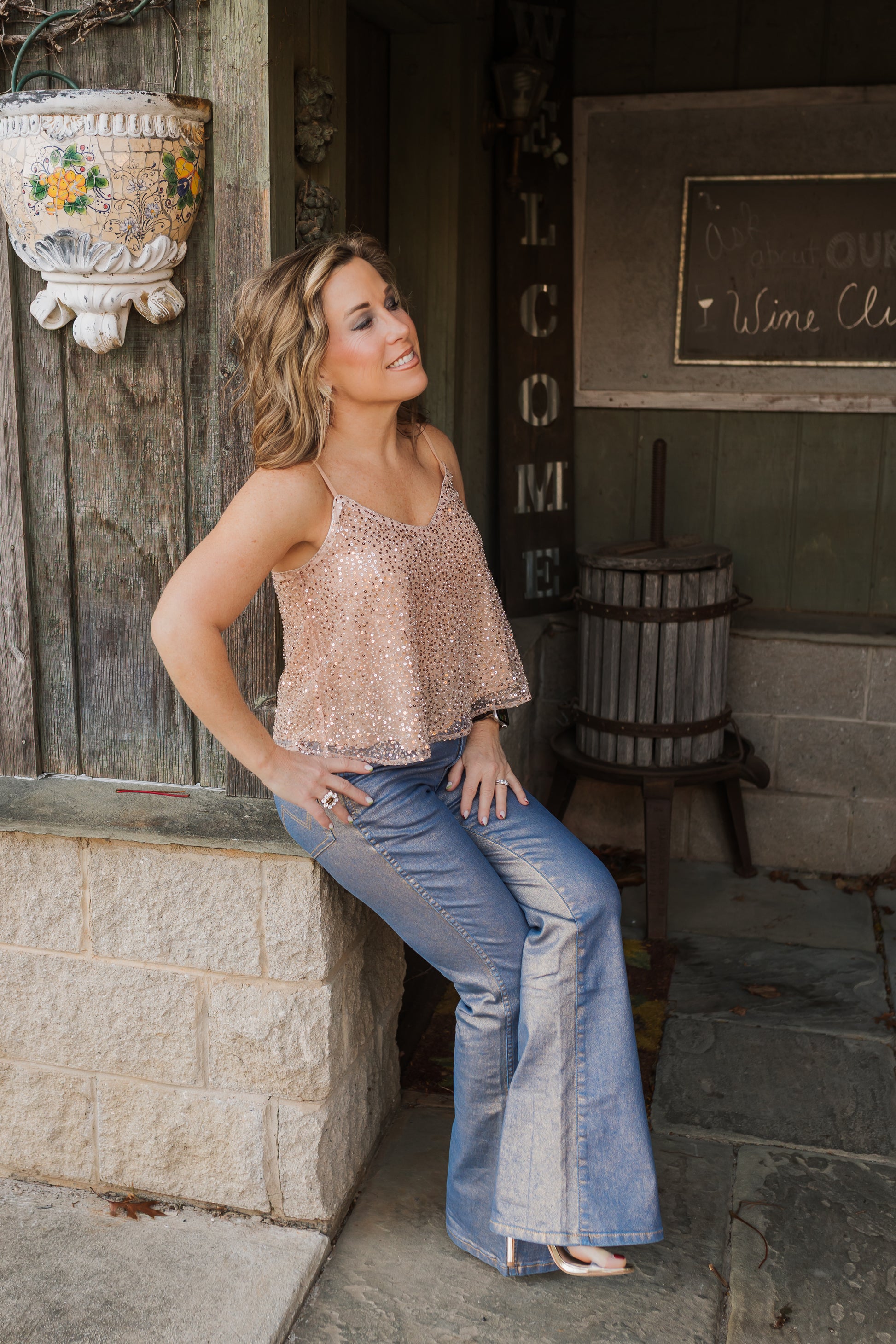 WRANGLER LAINEY WILSON FLARE GLITTER JEANS