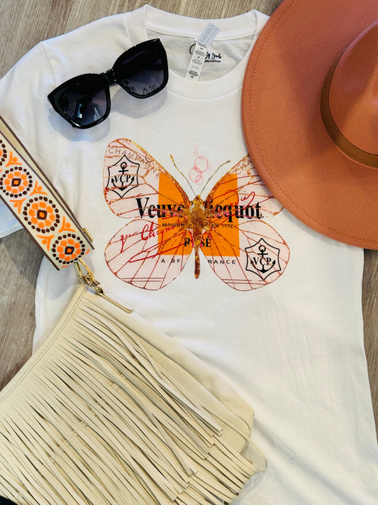 VEUVE CLICQUOT CHAMPAGNE FLY TEE