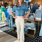 HIDDEN WIDE COMFORT FLARE WITH SEAM JEANS