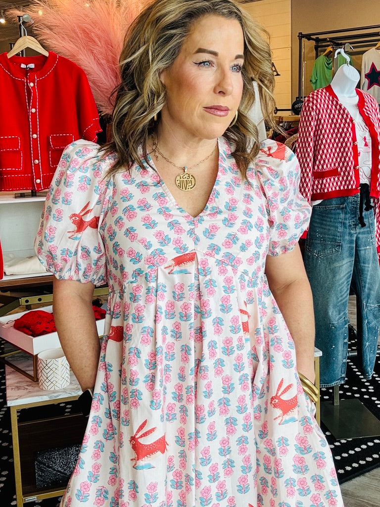 UNCLE FRANK RUNNING RABBIT DRESS