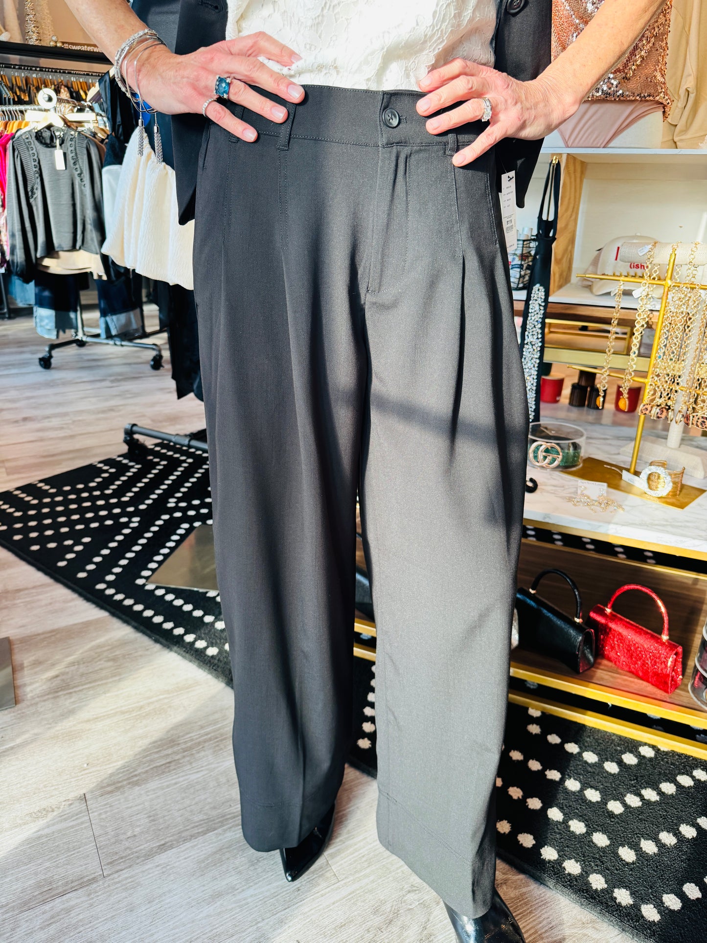 LIVERPOOL HR PLEATED WIDE LEG PANT