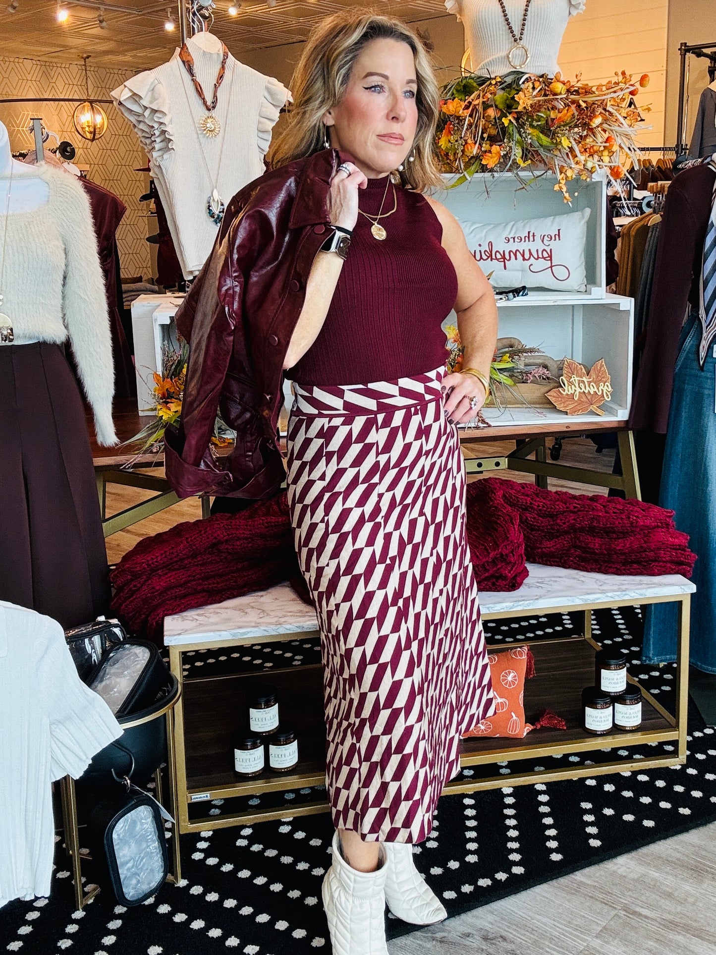 LUCY PARIS KATALINA KNIT SKIRT