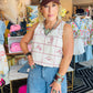 WESTERN EMBROIDERED BUBBLE TOP