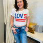 LOVE FLAG CROP TEE