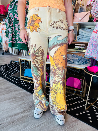 FREE PEOPLE BEACH SCENE JEAN