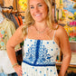 BORDER PRINT MAXI DRESS