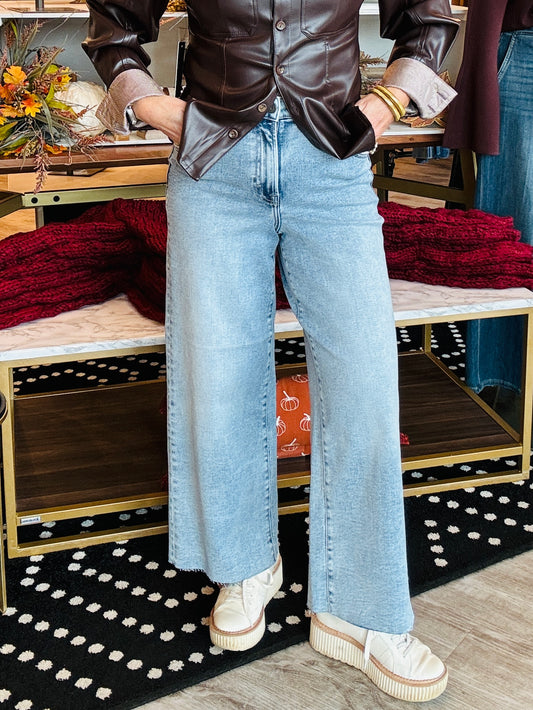 HIDDEN NORI HR 27" INSEAM WIDE LEG JEAN