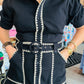CIEBON EMBROIDERED MINI SHIRTDRESS