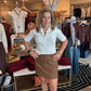 LUCY PARIS DARRY MINI SKIRT TOFFEE LARGE