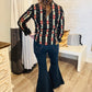 WRANGLER X  LAINEY WILSON VINTAGE FLOCKED BELL BOTTOMS