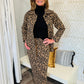 LEOPARD LONG SLEEVE KNIT JACKET
