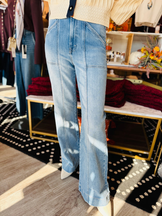 HIDDEN HAPPI HR 31" INSEAM FLARE JEANS