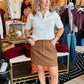 LUCY PARIS DARRY MINI SKIRT TOFFEE LARGE