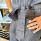 CURRENT AIR PLEATED V-NECK JUMPSUIT