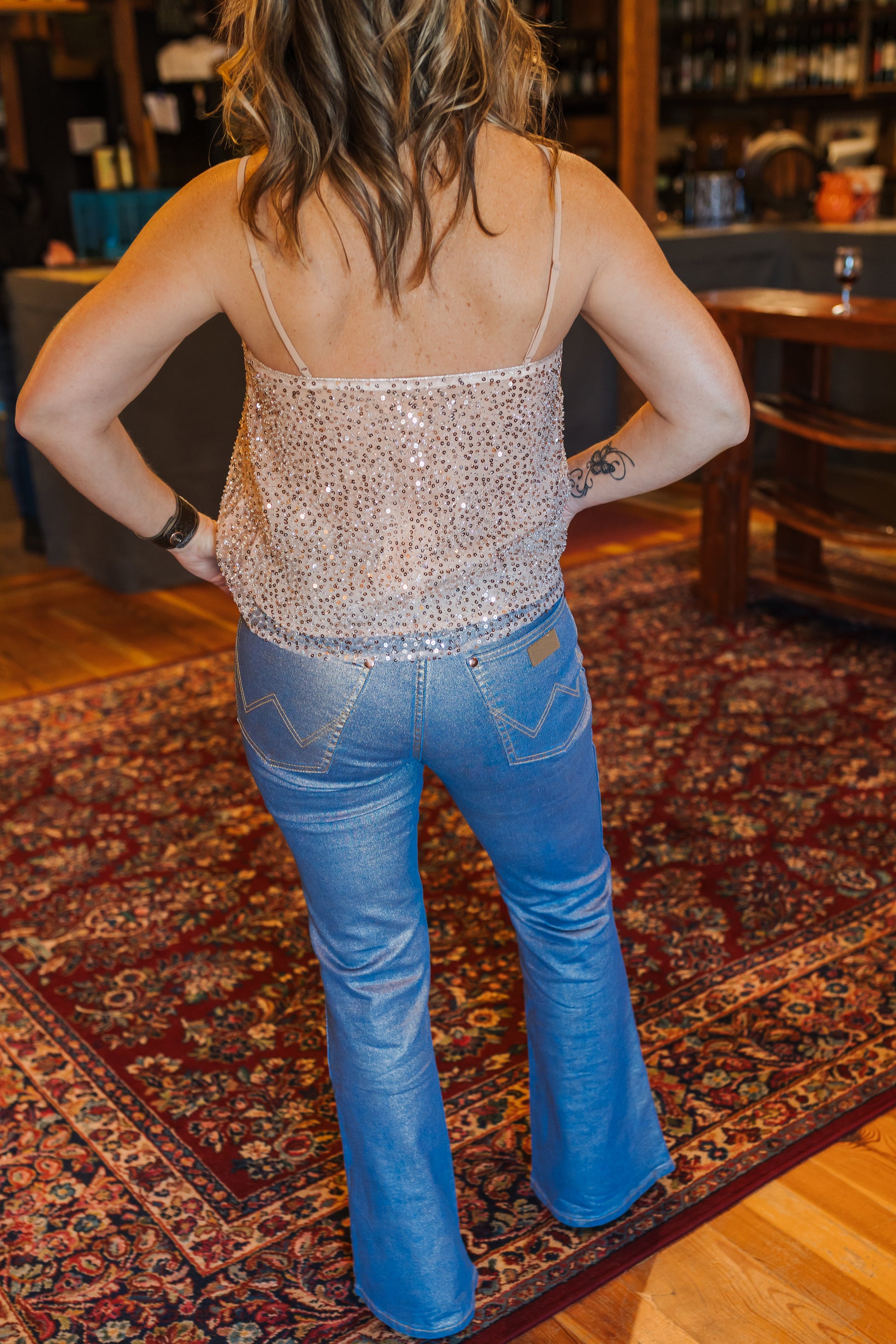 WRANGLER LAINEY WILSON FLARE GLITTER JEANS