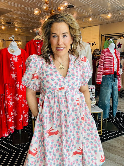 UNCLE FRANK RUNNING RABBIT DRESS