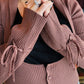RIBBED KNIT CARDIGAN