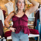 ONE LOOK RUFFLE TANK TOP