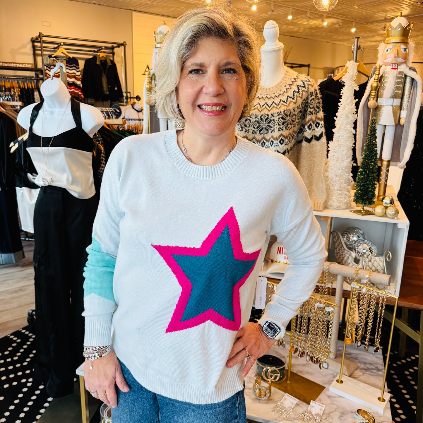 SIX FIFTY LEX BOLD STAR SWEATER