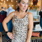 SKIES ARE BLUE LEOPARD SATIN DRESS