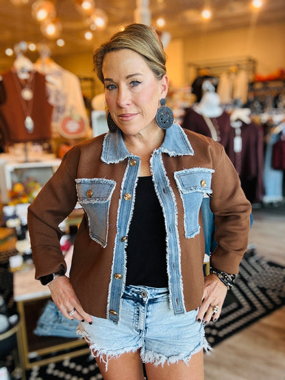 KNIT & DENIM JACKET